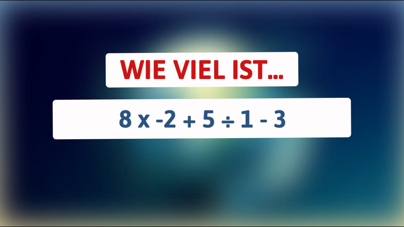Nur 1% der Menschen können diese Mathe-Herausforderung lösen: Traust du dich?"